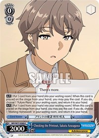 Checking the Printout, Sakuta Azusagawa - Rascal Does Not Dream of a Dreaming Girl - NM