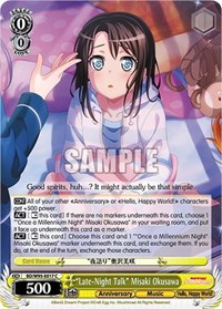 "Late-Night Talk" Misaki Okusawa - Bang Dream! Girls Band Party! 5th Anniversary - NM