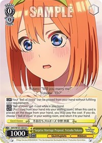 Surprise Marriage Proposal, Yotsuba Nakano - The Quintessential Quintuplets Movie - NM