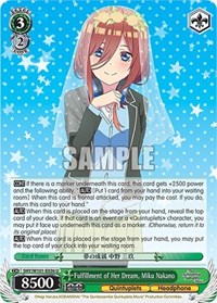 Fulfillment of Her Dream, Miku Nakano - The Quintessential Quintuplets Movie - NM