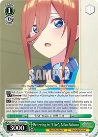 Believing in "Like", Miku Nakano - The Quintessential Quintuplets Movie - NM