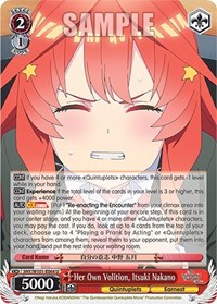 Her Own Volition, Itsuki Nakano - The Quintessential Quintuplets Movie - NM