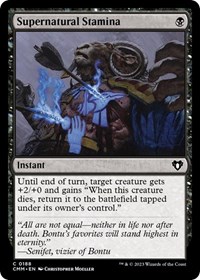 Supernatural Stamina - Commander Masters - NM