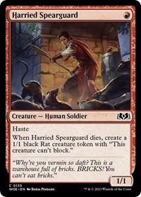 Harried Spearguard - Wilds of Eldraine - NM