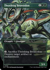 Thrashing Brontodon (Borderless) - The Lost Caverns of Ixalan - NM