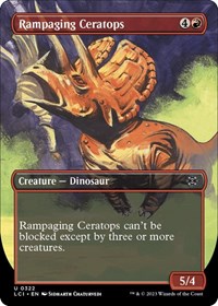Rampaging Ceratops (Borderless) - The Lost Caverns of Ixalan - NM