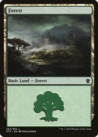 Forest (263) - Dragons of Tarkir - NM