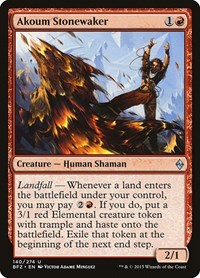 Akoum Stonewaker - Battle for Zendikar - NM