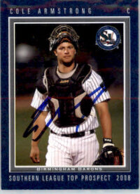 Cole Armstrong - 2008 Grandstand Southern League Top Prospects - #NNO - AUTO
