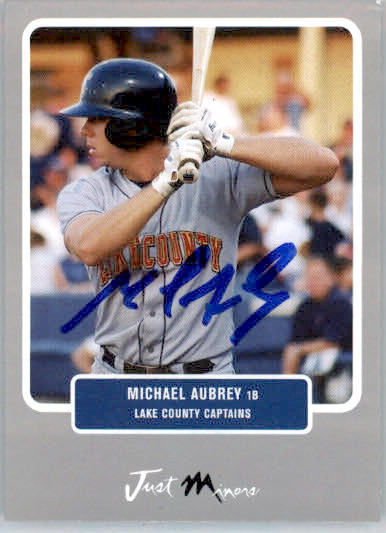 Michael Aubrey - 2004 Just Prospects - #3 - AUTO Silver Baseball