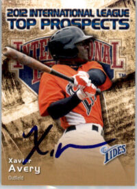 Xavier Avery - 2012 Choice International League Top Prospects - #2 - AUTO