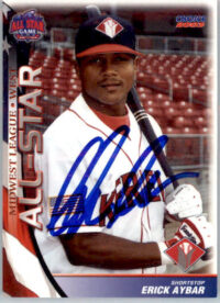 Erick Aybar - 2003 Choice Midwest League All-Stars - #63 - AUTO Baseball