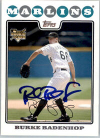Burke Badenhop - 2008 Topps Updates & Highlights - #UH165 - RC,AUTO Baseball