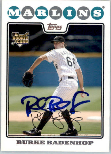 Burke Badenhop - 2008 Topps Updates & Highlights - #UH165 - RC,AUTO Baseball