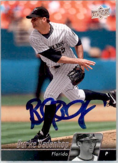 Burke Badenhop - 2010 Upper Deck - #218 - AUTO Baseball