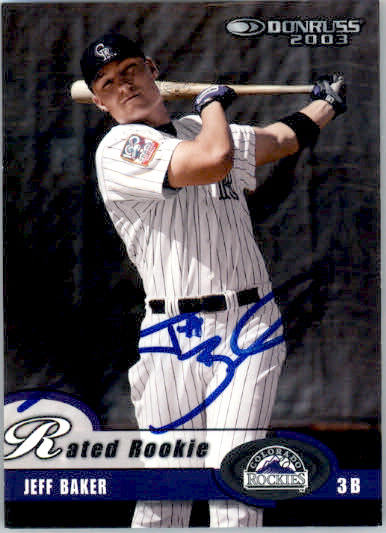 Jeff Baker - 2003 Donruss - #55 - AUTO Baseball
