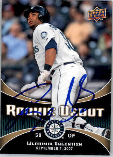 Wladimir Balentien - 2008 Upper Deck - #27 - AUTO Rookie Debut Baseball