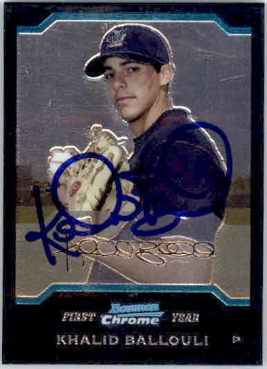 Khalid Ballouli - 2004 Bowman Chrome - #294 - RC,AUTO Baseball