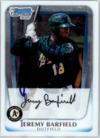 Jeremy Barfield - 2011 Bowman - #BCP3 - AUTO Chrome Prospects Baseball