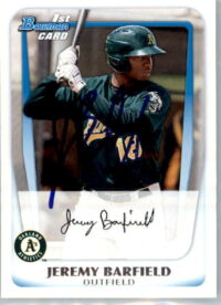 Jeremy Barfield - 2011 Bowman - #BP3 - AUTO Prospects Baseball