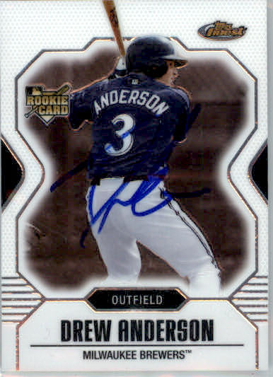 Drew Anderson - 2007 Finest - #140 - RC,AUTO Baseball