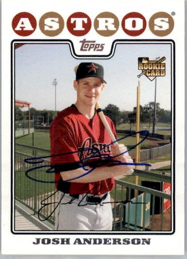 Josh Anderson - 2008 Topps - #177 - AUTO Baseball
