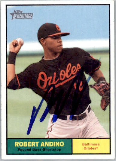 Robert Andino - 2010 Topps Heritage - #71 - AUTO Baseball