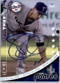 Dean Anna - 2013 Brandt Pacific Coast League All-Stars - #1 - AUTO Baseball