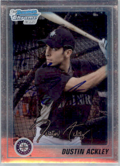 Dustin Ackley - 2010 Bowman - #BCP89 - AUTO Chrome Prospects Baseball
