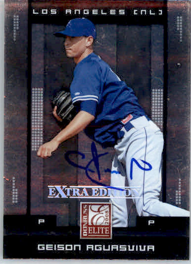 Geison Aguasviva - 2008 Donruss Elite Extra Edition - #36 - AUTO Baseball