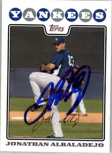 Jonathan Albaladejo - 2008 Topps Updates & Highlights - #UH73 - RC,AUTO Baseball