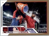 Walk-off Waterfall - 2023 Topps - #326 - SN Gold Baseball