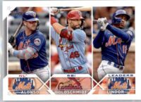 NL RBI Leaders Alonso Goldschmidt Lindor LL - 2023 Topps - #240 - Baseball