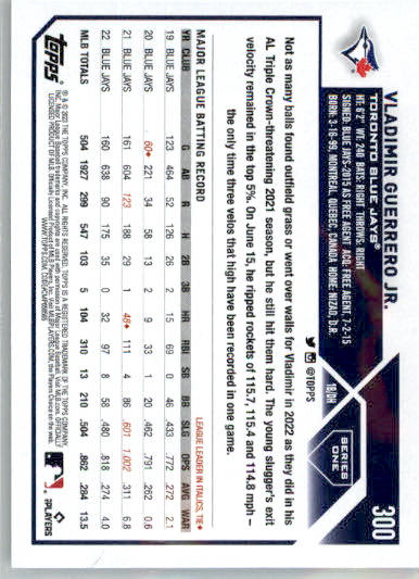 Vladimir Guerrero Jr. - 2023 Topps - #300 - Baseball - Image 2