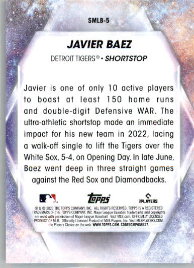 Javier Báez - 2023 Topps - #SMLB-5 - Stars of MLB Baseball - Image 2