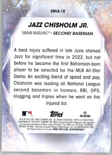 Jazz Chisholm Jr. - 2023 Topps - #SMLB-10 - Stars of MLB Baseball - Image 2