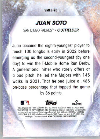 Juan Soto - 2023 Topps - #SMLB-20 - Stars of MLB Baseball - Image 2