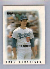 Orel Hershiser - 1986 Topps Major League Leaders Minis - #45 - Baseball
