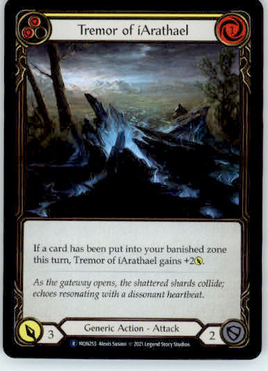 Tremor of iArathael (Yellow) - Monarch - MON255 - Rainbow Foil Unl NM