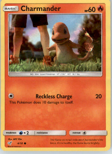 Charmander - Detective Pikachu - 4/18 - Holo NM