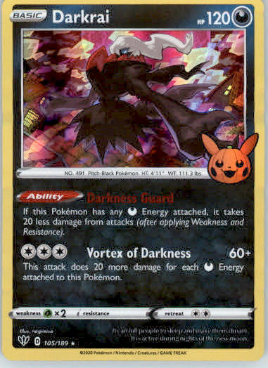 Darkrai - Trick or Trade BOOster Bundle - 105/189 - Holo NM