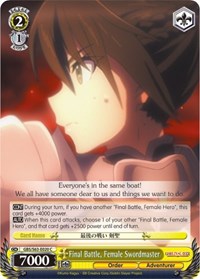Final Battle, Female Swordmaster - Goblin Slayer - NM