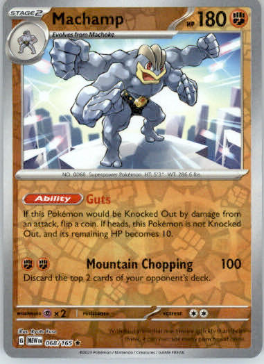 Machamp - SV: Scarlet & Violet 151 - 068/165 - Reverse Holo NM