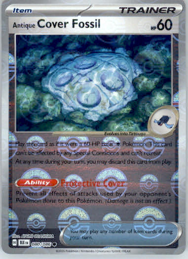 Antique Cover Fossil - Poke Ball Pattern - SV: Black Bolt - 080/086 - Holo NM