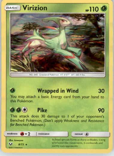 Virizion - Shining Legends - 8/73 - Holo NM