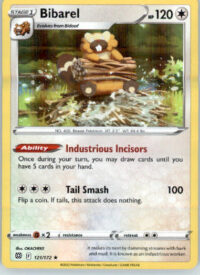 Bibarel - SWSH09: Brilliant Stars - 121/172 - Holo NM
