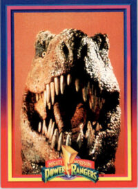 Tyrannosaurus Dinosaur - 1994 Collect-A-Card Mighty Morphin Power Rangers #10