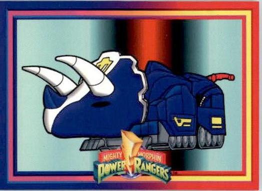 Triceratops Dinozord - 1994 Collect-A-Card Mighty Morphin Power Rangers - #65