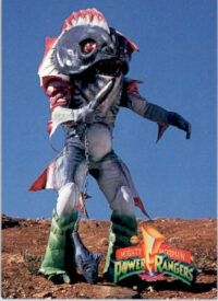 Piranhatishead - 1995 Collect-A-Card Power Rangers The New Season Hobby - #8