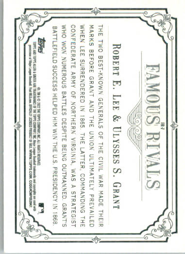 Lee / Grant - 2022 Topps Allen & Ginter - #FR-7 - Famous Rivals - Image 2